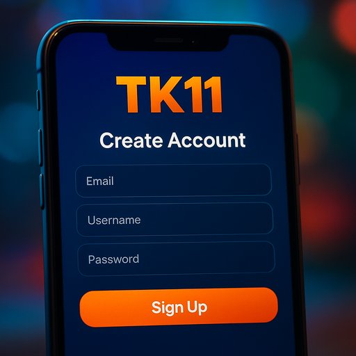 TK11 account creation screen