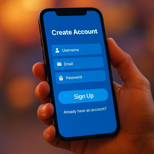TK11 page signup form on phone